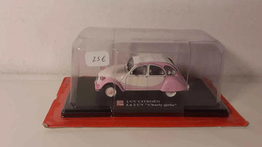 Citroën 2 CV Charly Girlie rose et blanche Bernard Miniatures