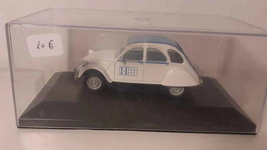 Citroën 2 CV blanche et bleue HACHETTE Bernard Miniatures