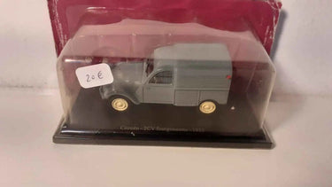 Citroën 2 CV fourgonnette grise de 1955 (jantes jaunes pâles) Bernard Miniatures