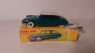 Citroën DS 19 verte et toit blanc Dinky-Toys (Editions Atlas) Bernard Miniatures