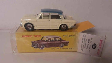 Fiat 1200 "Grande Vue" jaune pâle/beige et toit bleu grisé Dinky-Toys (Editions Atlas) Bernard Miniatures