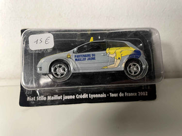 Fiat Stilo bleue/grise "maillot jaune Crédit Lyonnais" Tour de France 2002 Bernard Miniatures