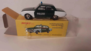 Ford Taunus Polizeiwagen verte et blanche Dinky-Toys (Editions Atlas) Bernard Miniatures