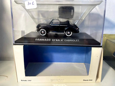 Panhard Dyna X cabriolet grise foncée et capote noire Bernard Miniatures