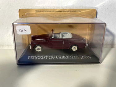 Peugeot 203 cabriolet bordeaux de 1953 Bernard Miniatures