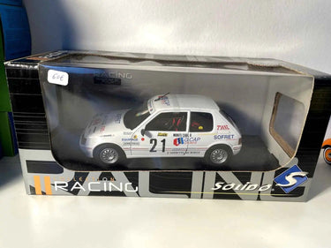 Peugeot 205 GTI blanche numéro 21 - Rallye 1988 (Solido référence 9047) ECHELLE 1/18ème Bernard Miniatures