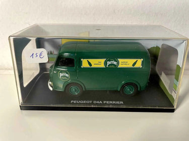 Peugeot D4A vert avec publicité PERRIER Bernard Miniatures