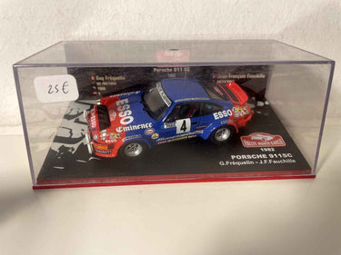 Porsche 911SC bleue et rouge numéro 4 - rallye de Monté-Carlo de 1982 Bernard Miniatures