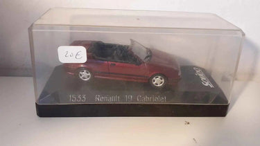Renault 19 cabriolet bordeaux (Solido référence 1533) Bernard Miniatures