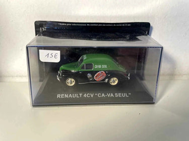 Renault 4CV verte et noire publicité sur le cirage "Ca va seul" Bernard Miniatures