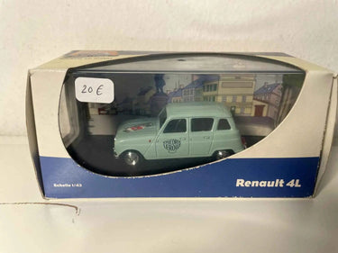 Renault 4L bleue pâle avec publicité CHICOREE LEROUX Bernard Miniatures