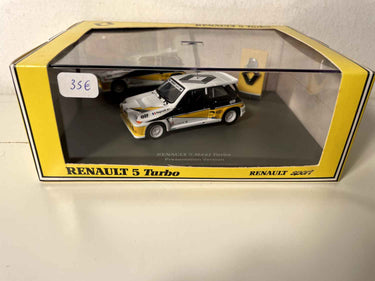 Renault 5 Maxi Turbo blanche, jaune et noire - présentation version (coffret boite rectangle) Bernard Miniatures