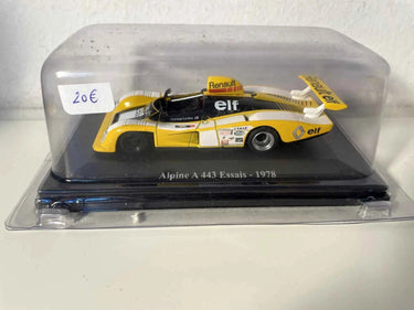 Renault Alpine A 443 Essais jaune, blanche et noire de 1978 Bernard Miniatures