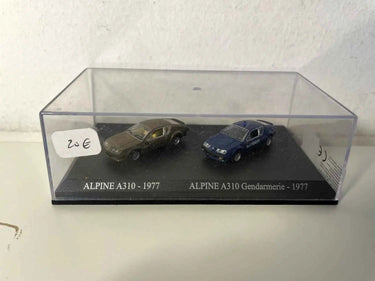 Renault Alpine A310 marron de 1977 + Renault Alpine A310 bleue de la gendarmerie de 1977 (Echelle HO) Bernard Miniatures