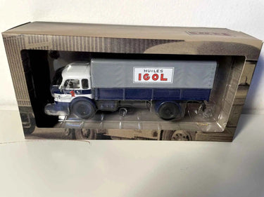 Voiture Miniature Camion Saviem JL21 bleu et gris HUILES IGOL - Bernard Miniatures