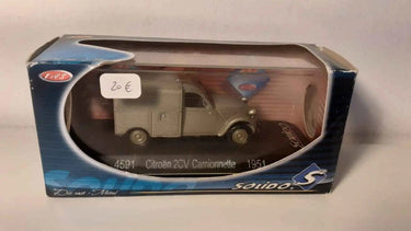 Voiture Miniature Citroën 2 CV camionnette grise de 1951 (Solido référence 4591) - Bernard Miniatures