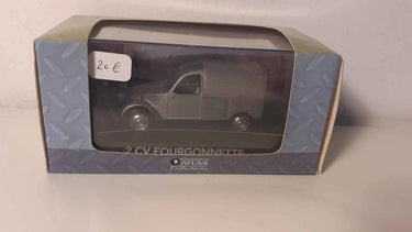 Voiture Miniature Citroën 2 CV fourgonnette grise (jantes grises) - Bernard Miniatures