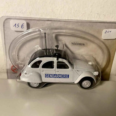 Voiture Miniature Citroën 2CV blanche GENDARMERIE - Bernard Miniatures