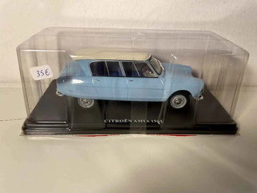 Voiture Miniature Citroën Ami 6 bleue de 1961 (échelle 1/24ème) - Bernard Miniatures