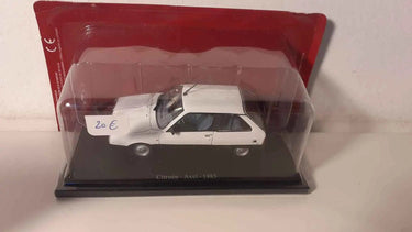 Voiture Miniature Citroën Axel blanche de 1985 (avec blister) - Bernard Miniatures