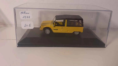 Voiture Miniature Citroën Méhari jaune de 1978 (boite plexi) - Bernard Miniatures