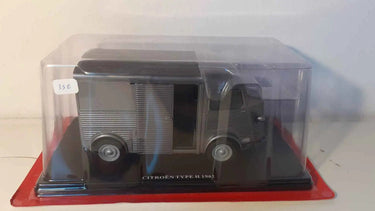 Voiture Miniature Citroën type H gris foncé de 1962 (échelle 1/24ème) - Bernard Miniatures