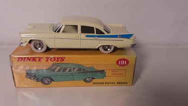Voiture Miniature Dodge Royal Sedan jaune pâle/crème Dinky-Toys (Editions Atlas) - Bernard Miniatures