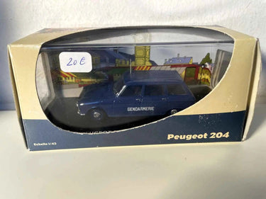 Voiture Miniature Peugeot 204 break bleue GENDARMERIE - Bernard Miniatures