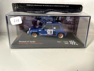 Voiture Miniature Renault 5 Turbo bleue numéro 18 - Tour de Corse de 1980 - Bernard Miniatures