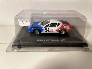 Voiture Miniature Renault Alpine A310 Politecnic bleue - blanche - rouge de 1979 (numéro 54) - Bernard Miniatures