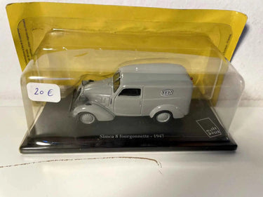 Voiture Miniature Simca 8 fourgonnette grise de 1947 la Poste - PTT - Bernard Miniatures