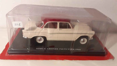 Voiture Miniature Simca Aronde P60 Elysée crème et toit bordeaux de 1960 (échelle 1/24ème) - Bernard Miniatures