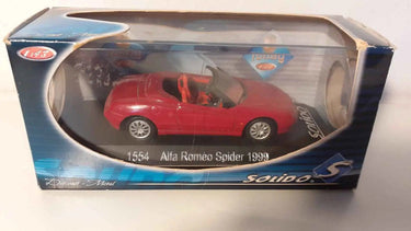 Voitures Miniatures Alfa Roméo Spider rouge de 1999 (Solido référence 1554 avec la boite en carton) - Bernard Miniatures