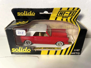 Voitures Miniatures Bentley Continental rouge Solido référence 1512 (voiture américaine) - Bernard Miniatures