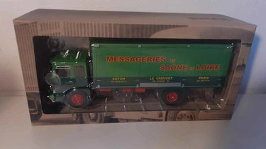 Voitures Miniatures Camion SAVIEM SM 200 vert MESSAGERIES DE SAONE ET LOIRE - Bernard Miniatures