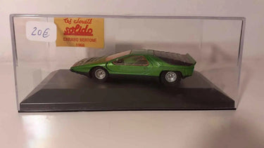 Voitures Miniatures Carabo Bertone verte de 1968 (avec boite plexi) - Bernard Miniatures