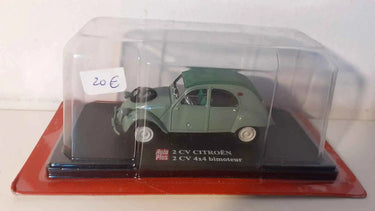Voitures Miniatures Citroën 2 CV 4x4 bimoteur verte foncée - Bernard Miniatures