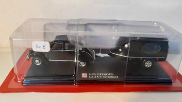 Voitures Miniatures Citroën 2 CV corbillard avec remorque - Bernard Miniatures