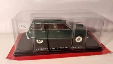 Voitures Miniatures Citroën Ami 6 break club verte foncée de 1968 (échelle 1/24ème) - Bernard Miniatures