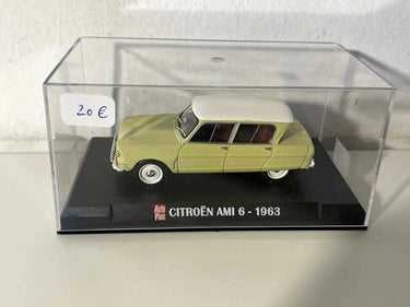 Voitures Miniatures Citroën Ami 6 vert absinthe et toit blanc - Bernard Miniatures