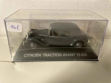 Voitures Miniatures Citroën traction avant 15-six grise (boite plexi) - Bernard Miniatures