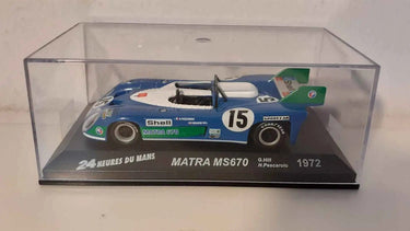 Voitures Miniatures Matra MS670 bleue et blanche numéro 15 (24 heures du Mans de 1972) - Bernard Miniatures