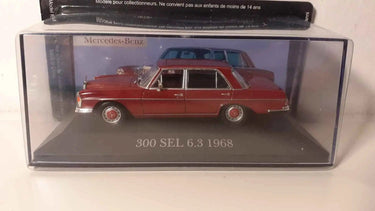 Voitures Miniatures Mercedes 300 SEL 6.3 bordeaux de 1968 - Bernard Miniatures