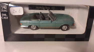 Voitures Miniatures Mercedes 350SL verte décapotable - Bernard Miniatures