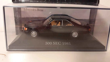 Voitures Miniatures Mercedes 500 SEC noire de 1981 - Bernard Miniatures