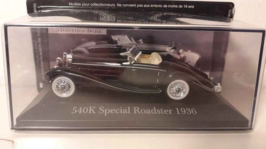 Voitures Miniatures Mercedes 540K Spécial Roadster verte foncée de 1936 - Bernard Miniatures