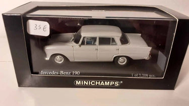 Voitures Miniatures Mercedes-Benz 190 grise (MINICHAMPS référence 400 037200) - Bernard Miniatures