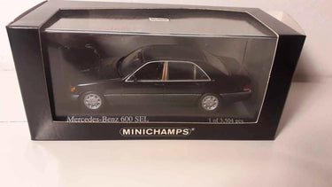 Voitures Miniatures Mercedes-Benz 600 SEL noire de 1991 (MINICHAMPS référence 400 035400) - Bernard Miniatures