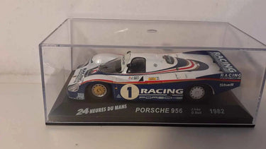 Voitures Miniatures Porsche 956 bleue et blanche numéro 1 (24 heures du Mans de 1982) - Bernard Miniatures