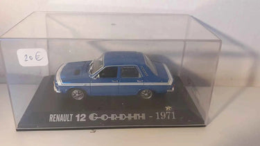 Voitures Miniatures Renault 12 Gordini bleue de 1971 (boite plexi) - Bernard Miniatures